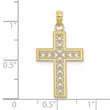 10k D/C Filigree Cross Pendant