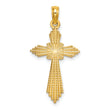 10K w/ Pointed Ends Fancy Cross Charm