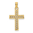 10k D/C Filigree Cross Pendant