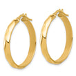 10K Polished Twisted Round Hoop Earrings