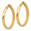10K Polished Twisted Round Hoop Earrings