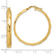 10K Polished Twisted Round Hoop Earrings