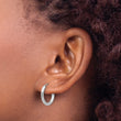10k White Gold Polished Endless 2mm Hoop Earrings