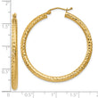 10k Diamond-cut 3mm Round Hoop Earrings