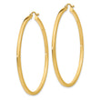 10k 2mm Square Tube Hoop Earrings