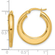 10K Polished Hoop Earrings