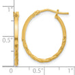 10K Polished Twist Oval Hoop Earrings