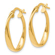 10K Polished Hoop Earrings