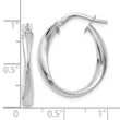 10K White Gold Polished Hoop Earrings