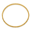 10k 3/16 Laser Cut Hinged Bangle Bracelet