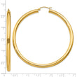 10k Polished 4mm Lightweight Tube Hoop Earrings