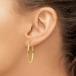 10k Oval Polished Hoop Earring