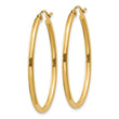 10k Oval Polished Hoop Earring