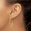 10k Oval Polished Hoop Earring