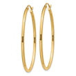 10k Oval Polished Hoop Earring