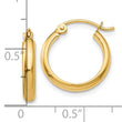 10k Round Tube Hoop Earrings