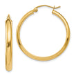10k Round Tube Hoop Earrings