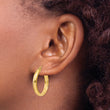 10k Round Tube Hoop Earrings