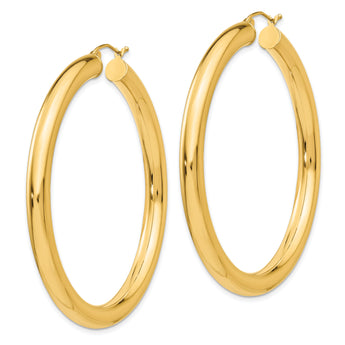 10k Polished 5mm Tube Hoop Earrings