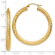 10k Diamond-cut 4mm Round Hoop Earrings