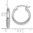 10k White Gold Polished Hoop Earring