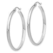 10k White Gold Polished Hoop Earring