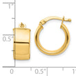 10k High Polished 7mm Hoop Earrings