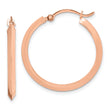 10k Rose Gold Polished Hoop Earrings