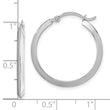 10k White Gold Polished Hoop Earrings