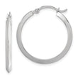 10k White Gold Polished Hoop Earrings
