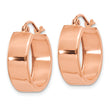 10k Rose Gold Polished Hoop Earrings