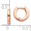 10k Rose Gold Round Hinged Hoop Earrings