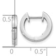 10k White Gold Hinged Hoop Earrings
