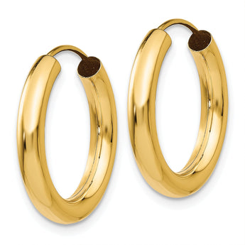 10k Polished Endless Tube Hoop Earrings