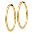10k Polished Endless Tube Hoop Earrings