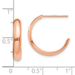 10k Rose Gold Polished Hoop Earrings