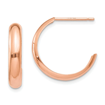 10k Rose Gold Polished Hoop Earrings