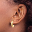 10k Polished 3.5mm J-Hoop Earrings