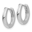 10k White Gold Round Hinged Hoop Earrings