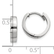 10k White Gold Round Hinged Hoop Earrings