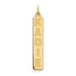 10K Large Vertical Personalized Bar Charm
