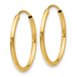 10k 1.5mm Polished Round Endless Hoop Earrings