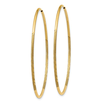 10k 1.25mm Diamond-cut Endless Hoop Earring