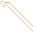 14K Adjustable 1mm Quadra Wheat Chain