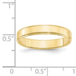 10k Yellow Gold 4mm Flat with Step Edge Wedding Band Size 4