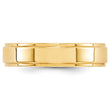 10k Yellow Gold 5mm Flat with Step Edge Wedding Band Size 4