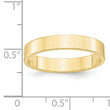 10k Yellow Gold 4mm Lightweight Flat Wedding Band Size 4