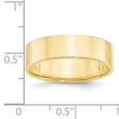10k Yellow Gold 6mm Lightweight Flat Wedding Band Size 4