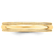 10k Yellow Gold 4mm Milgrain Half Round Wedding Band Size 4