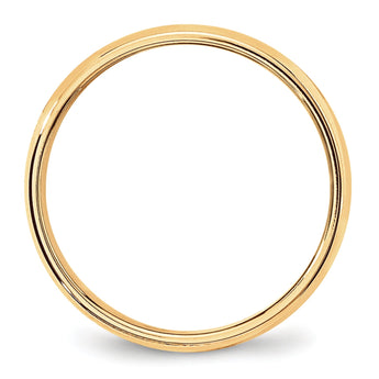 10k Yellow Gold 6mm Milgrain Half Round Wedding Band Size 4